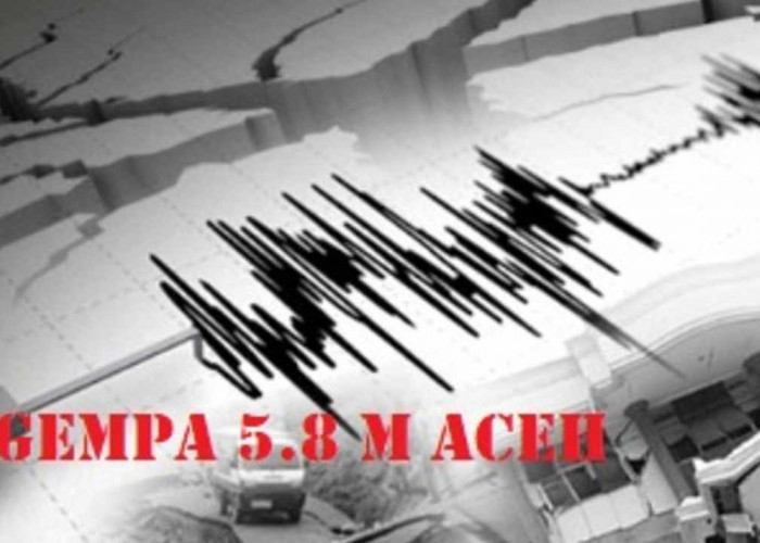 Gempa Laut 5.8 Magnitudo Guncang Banda Aceh, Kedalamannya 10 Km, Tak Berpotensi Tsunami