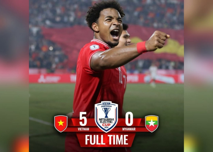 Piala AFF 2024: Vietnam 5-0 Myanmar, Golden Star Warriors Bersinar Juara Grup B