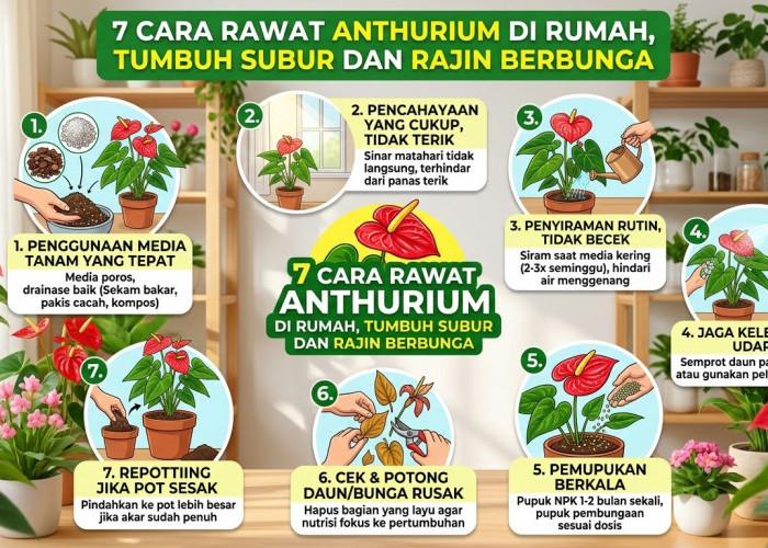 Daun Cuma Lebat Tapi Gagal Mekar? Ini 7 Rahasia Merawat Anthurium Agar Rajin Berbunga dan Bikin Asri Rumah