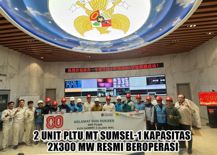 2 Unit PLTU MT Sumsel-1 Kapasitas 2x300 MW Resmi Operasi, Bukti PLN Perkuat Keandalan Listrik Bumi Sriwijaya