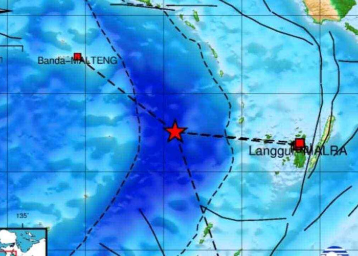 Gempa 4.8 Magnitudo Guncang Maluku Tenggara, Episentrum di 60 Km Selatan Banda, Tak Berpotensi Tsunami