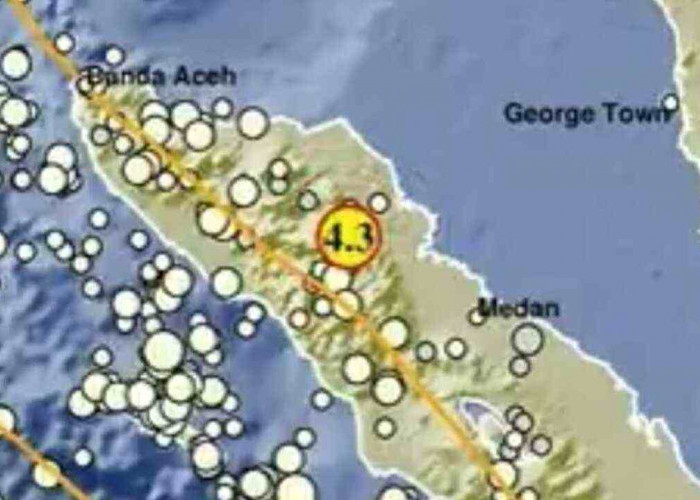 Gempa Magnitudo 4,3 Pagi Ini Guncang Gayo Lues pada Kedalaman 10 Km,  Tak Berpotensi Tsunami