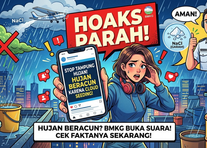 GEGER! Poster Hujan Beracun Akibat Cloud Seeding Bikin Panik, BMKG Buka Suara: Fix Hoaks Parah!