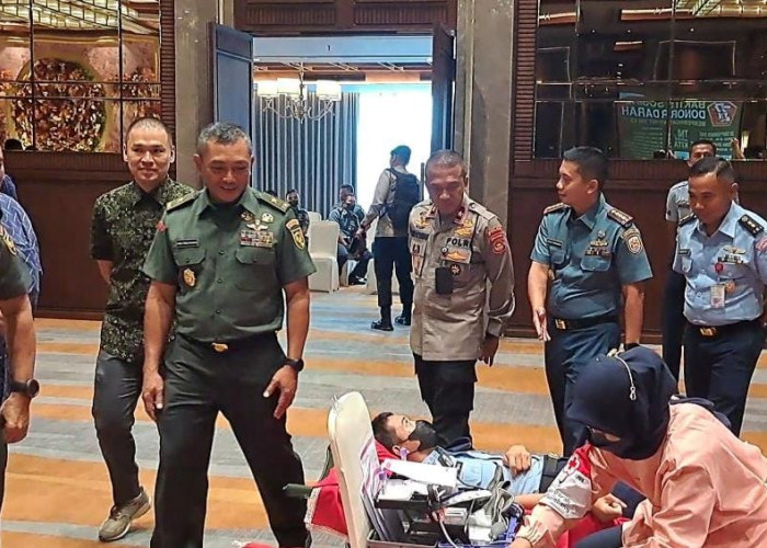 Ratusan Prajurit TNI Polri Kompak Donor Darah