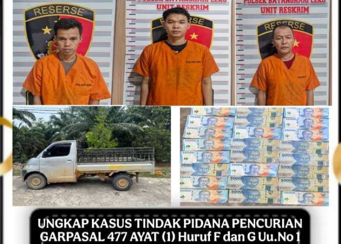 Kasus Pencurian Solar di Muba Berhasil Diungkap Unit Reskrim Polsek Batanghari Leko, Mobil dan Uang Diamankan