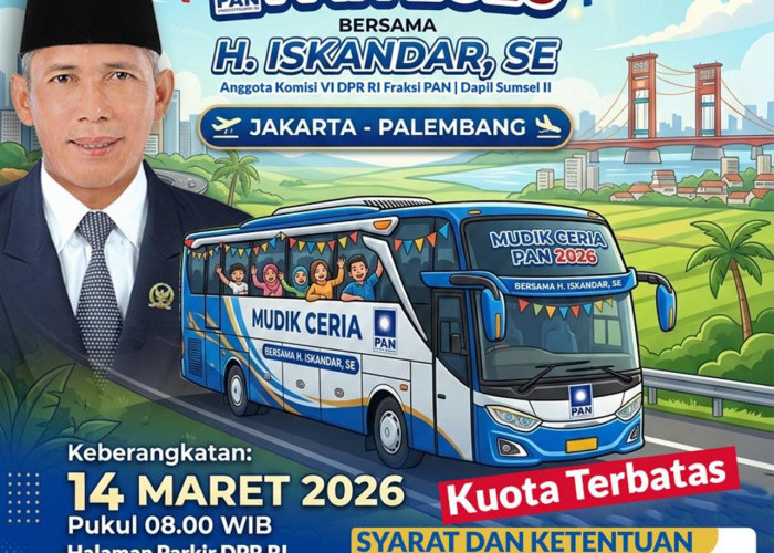 H Iskandar SE Ajak Warga Sumsel Mudik Gratis 2026, Ini Syarat dan Ketentuannya