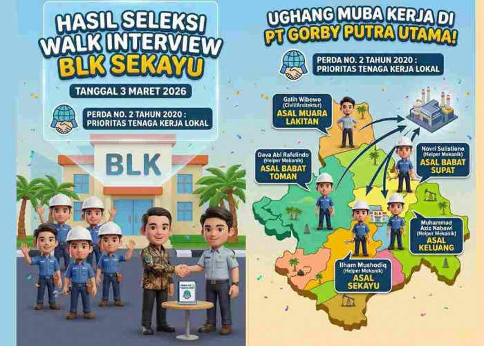 Resmi Diumumkan! Ini Daftar Nama Putra Muba yang Lolos Rekrutmen PT Gorby Putra Utama