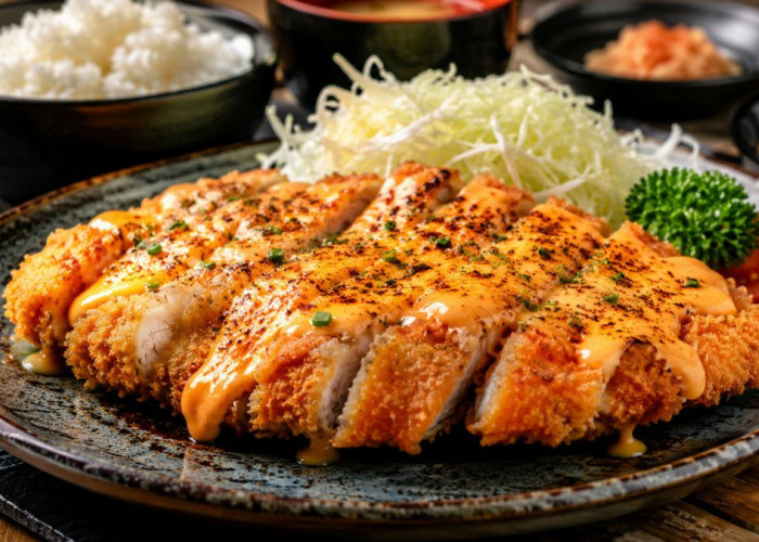 Resep Ayam Katsu Gaya Restoran dengan Saus Mentai yang Lembut dan Gurih!