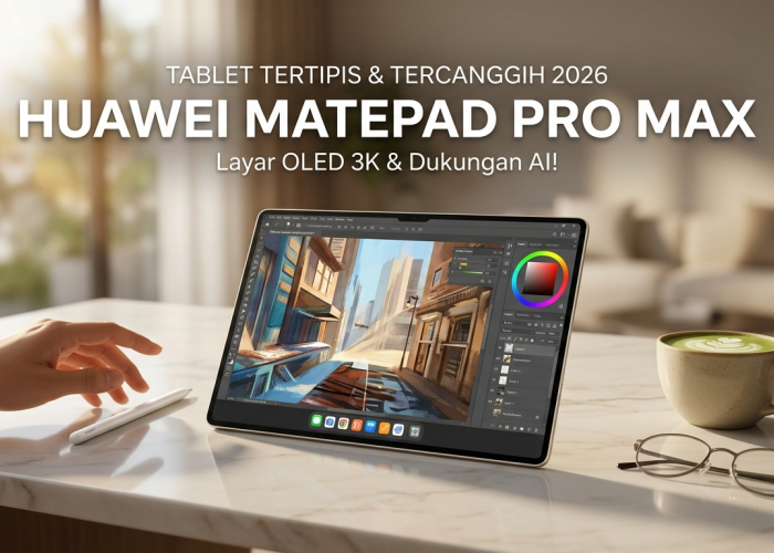 Tertipis di Kelasnya! Huawei MatePad Pro Max Hadir Bawa Layar OLED 3K 13,2 Inci dan Dukungan Fitur AI Canggih