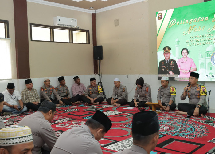 Polres Lubuk Linggau Gelar Hari Peringatan Isra' Mi'raj Nabi Muhammad SAW