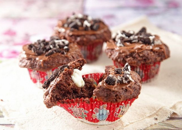 Choco Cupcakes Isi Keju Yang Lembut Dan Gurih Cocok untuk Hidangan Lebaran, Mari Kita Coba