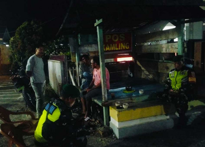 Jaga Tidur Nyenyak Warga, TNI-Polri dan Masyarakat Tanjung Tebat Kompak Patroli 'Garis Depan'