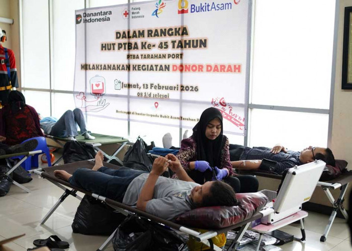 Energi Kebaikan 45 Tahun PTBA Sukseskan Aksi Donor Darah