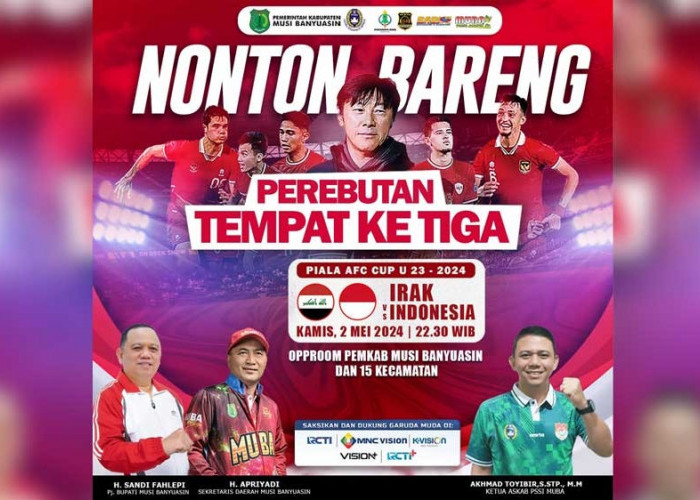 Pj Bupati Sandi Fahlepi dan PSSI Muba Gelar Nobar Indonesia vs Irak, Lokasinya disini