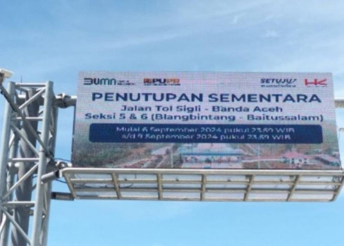 Mulai Hari ini Tol Sigli – Banda Aceh Seksi 5-6 Tutup Sementara, Ini Jalur Alternatifnya