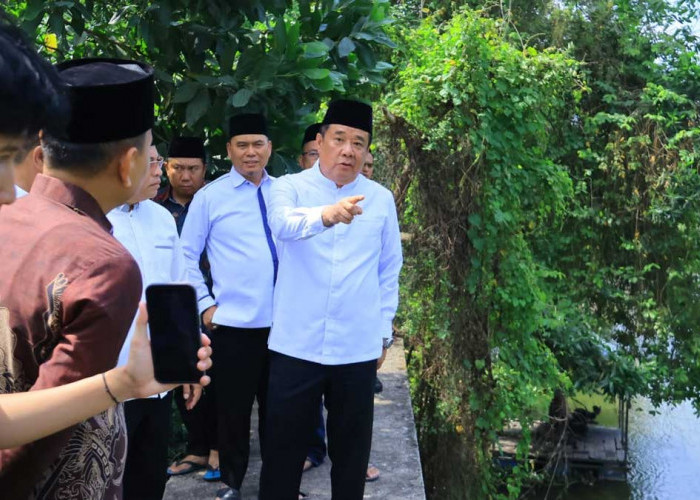 Tinjau Jalan Longsor di Pemulutan Barat, Wagub Sumsel Cik Ujang Minta Proposal Perbaikan Segera Diajukan