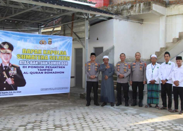 Wujud Kepedulian Polri, Kapolres OKU Timur Resmikan Sumur Bor di Ponpes Tahfizh Romadhon