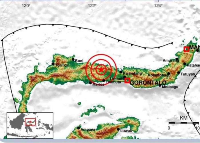 Pagi Ini Gempa 4.1 Magnitudo Guncang Tilamuta Gorontalo, Cek Kedalaman dan Episentrumnya