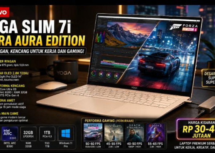 Dibanderol Rp30 Jutaan, Laptop Super Ramping Lenovo Ini Sanggup Libas Game Berat Tanpa Kartu Grafis Terpisah
