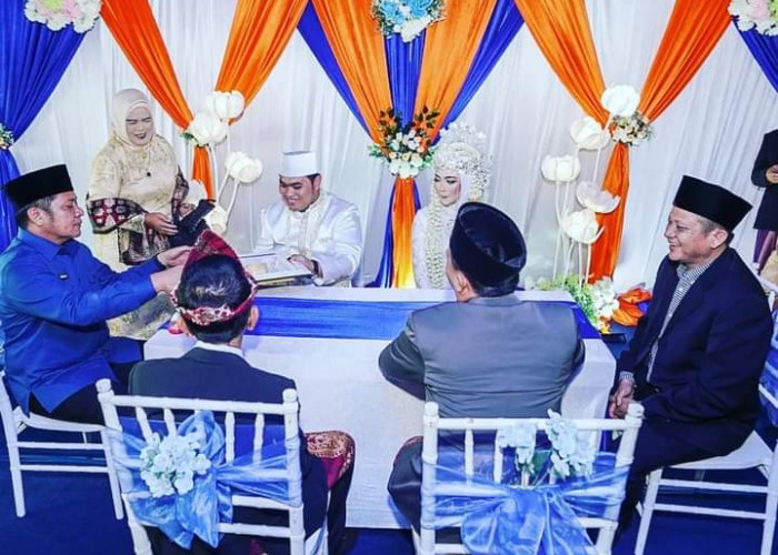 Ajudan Pribadi Gelar Nikahan di Desa Campang Tiga, Gubernur Sumsel Hadir Jadi Saksi