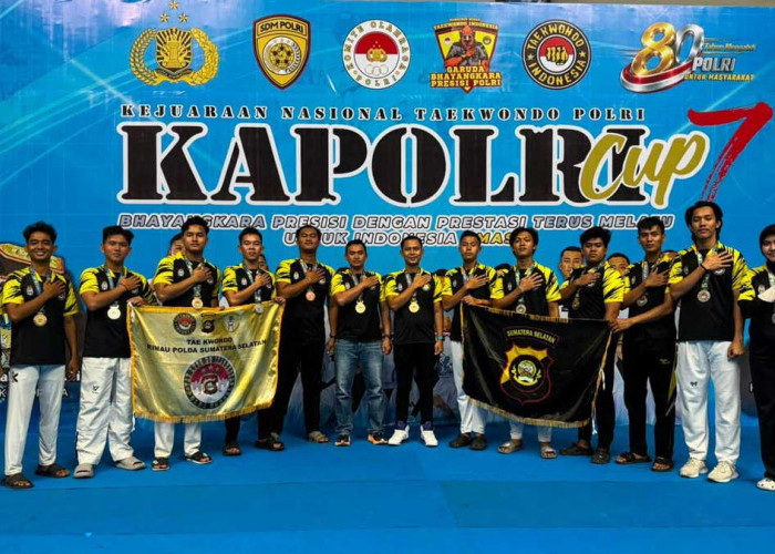 Kontingen Rimau Polda Sumsel Borong 13 Medali di Kejurnas Taekwondo Kapolri Cup 7