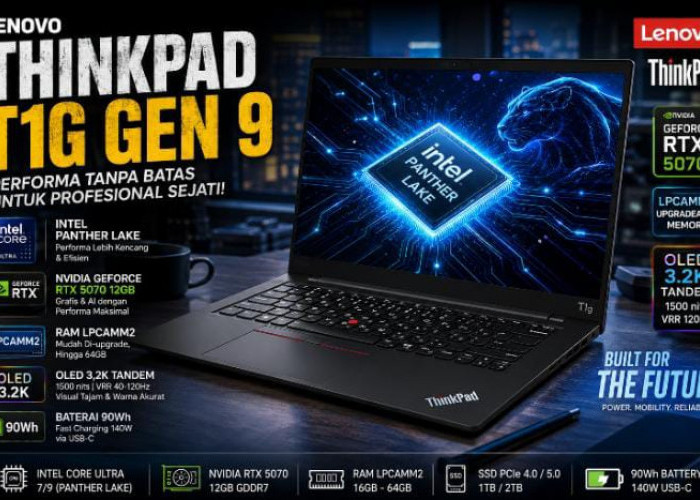 Lenovo ThinkPad T1g Gen 9 Pakai Teknologi RAM Unik yang Bisa Kamu Bongkar Pasang Sendiri