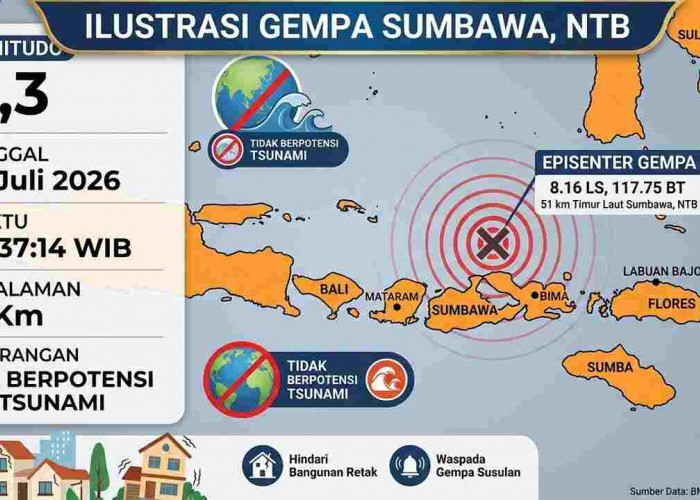 Gempa Magnitudo 4,3 Guncang Sumbawa Dinihari Ini, BMKG: Tak Berpotensi Tsunami