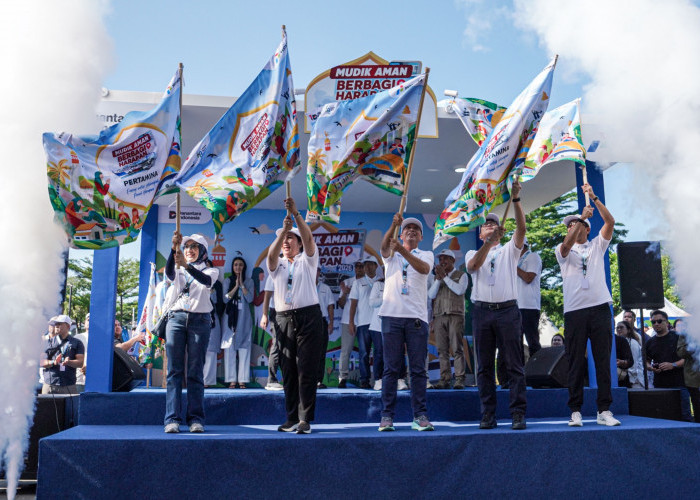 Pertamina Patra Niaga Berangkatkan Mitra Ojol Mudik Gratis Bareng MyPertamina