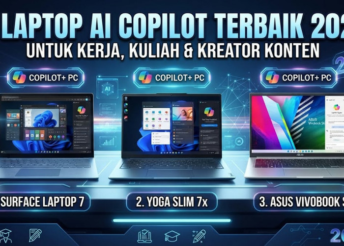 Wajib Punya Buat Kerja dan Kuliah! Ini 3 Rekomendasi Laptop AI Terbaik Berteknologi Copilot+ PC