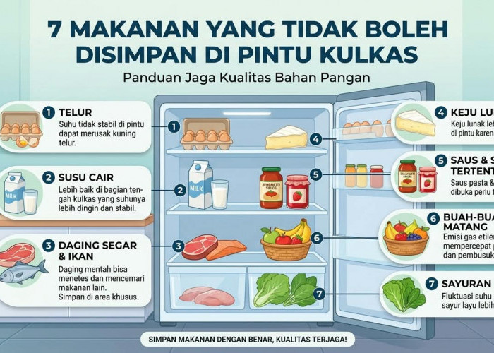 Sering Diletakkan di Rak Pintu: 7 Bahan Makanan Ini Wajib Segera Dipindahkan dari Pintu Kulkas Demi Kesehatan