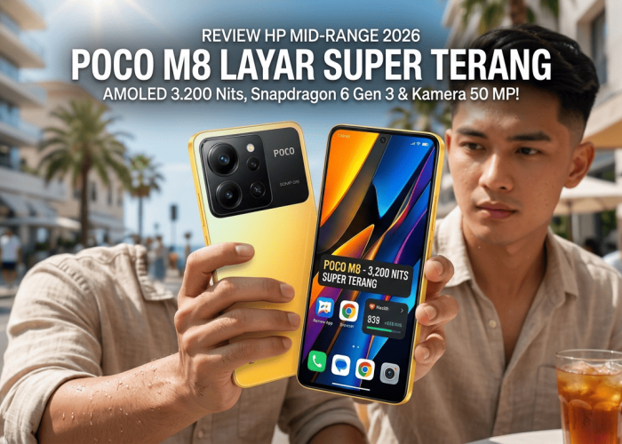Layar AMOLED 3.200 Nits Paling Terang di Kelasnya: Intip Spesifikasi Gahar Poco M8 yang Siap Temani Aktivitas