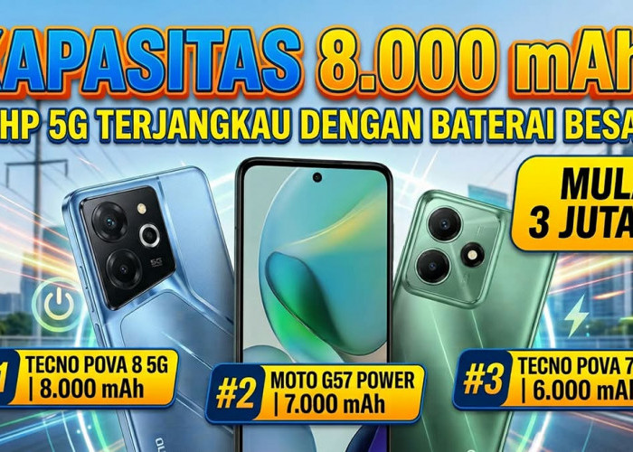 Baterai Raksasa hingga 8.000 mAh: 3 Rekomendasi Ponsel 5G Paling Awet Tanpa Perlu Bawa Powerbank