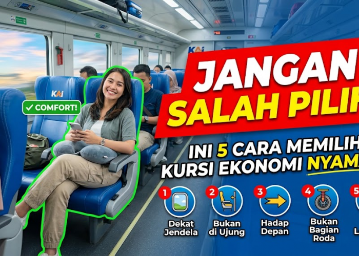 Jangan Salah Pilih! Ini 5 Cara Memilih Kursi Kereta Ekonomi yang Nyaman agar Perjalanan Jauh Tetap Betah