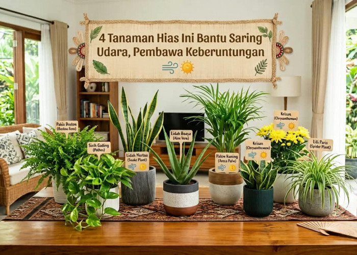 4 Tanaman Hias Ini Bantu Saring Udara, Pembawa Keberuntungan, Cantik dan Praktis