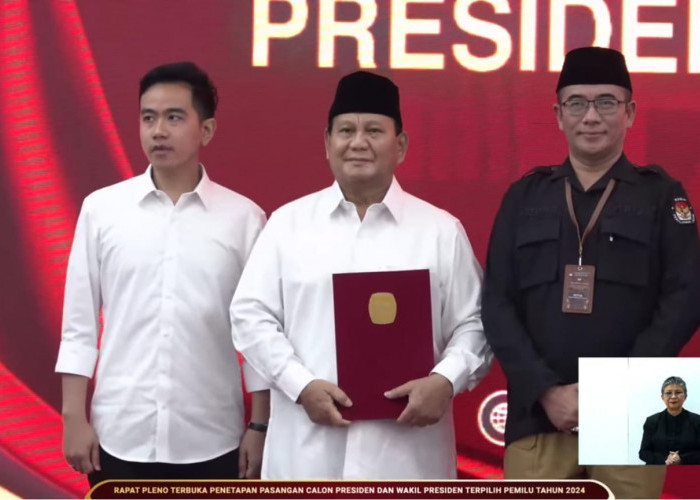 SAH, KPU Tetapkan Prabowo-Gibran Pasangan Terpilih Presiden dan Wakil Presiden 2024-2029