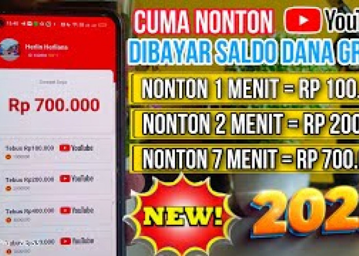 Cuma Modal Nonton YouTube, Saldo DANA Gratis Hingga Rp700.000 Siap Jadi Milikmu