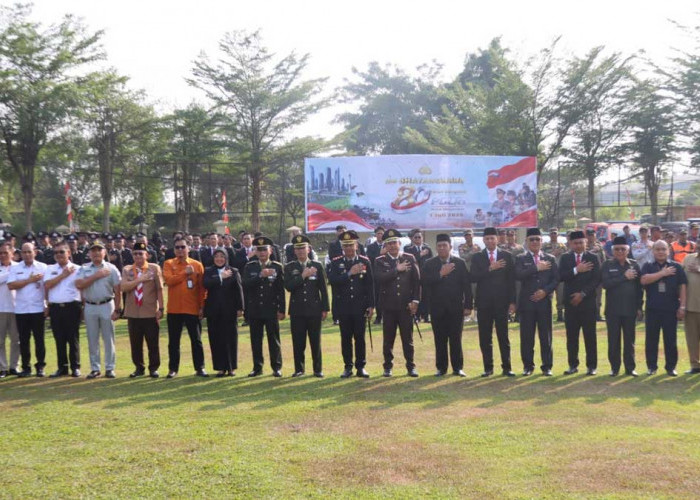 Gelar Pasukan Hari Bhayangkara Ke-80, Polres Ogan Ilir Siagakan Gabungan TNI hingga Damkar di Lapangan Apel