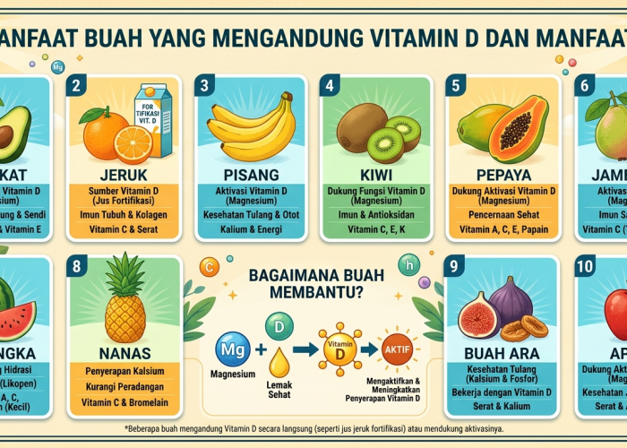 Bukan Hanya Sinar Matahari: 10 Pilihan Buah Segar Kaya Kandungan Vitamin D yang Bagus untuk Jaga Imun Tubuh