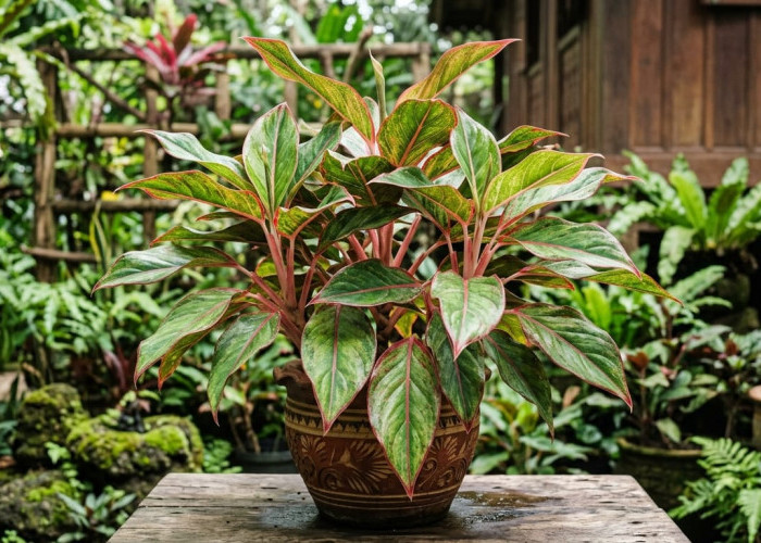 Dikenal Mirip Nyala Api, Ini Pesona Aglaonema Siam Aurora yang Bikin Sudut Ruangan Makin Eksotis