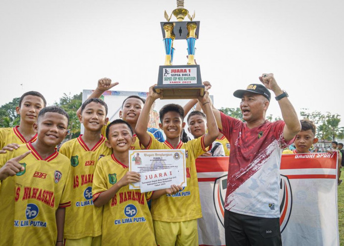 Final Turnamen Sepak Bola Bupati Cup 2023 Selesai, Tim Nawasena C Jadi Juara, Ini Pesan Pj Bupati Muba