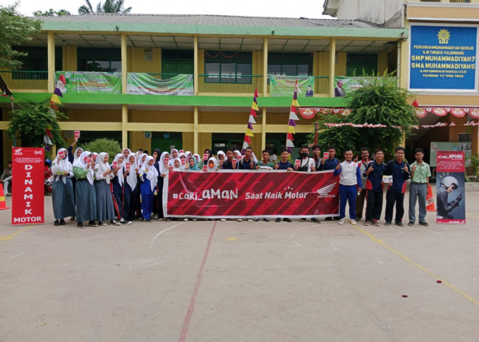 Lanjutkan Edukasi Safety Riding ke Generasi Milenial, Astra Motor Sumsel Sambangi SMA Muhammadiyah 5 Palembang