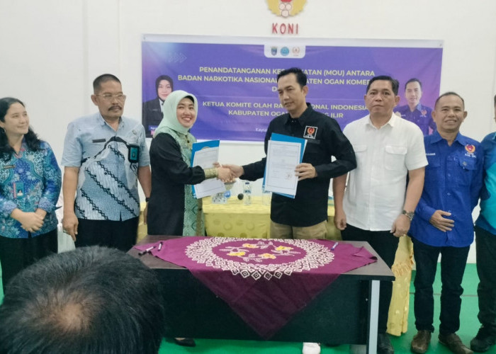 KONI OKI - BNNK Teken MoU, Cegah Atlet Terlibat Penyalahgunaan Narkotika