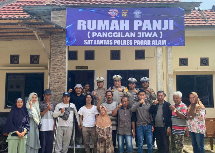 Sat Lantas Polres Pagar Alam Dirikan Rumah PANJI