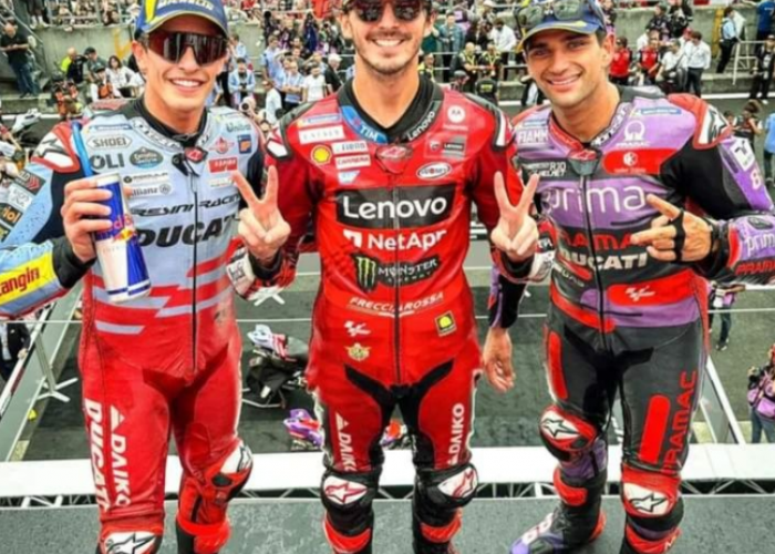 Pecco Bagnaia Juara MotoGP Jepang 2024, Jorge Martin Melesat dari P11 ke Runner Up 