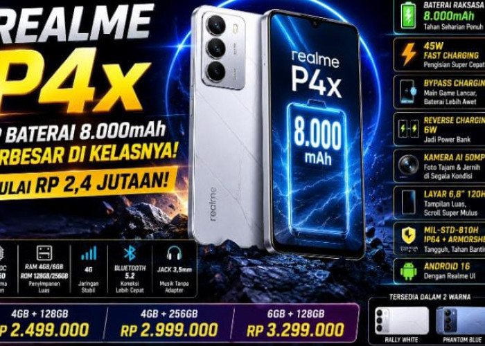 Review Realme P4x: HP 2 Jutaan dengan Baterai 8.000 mAh dan Fitur Kamera AI, Worth It Dibeli?