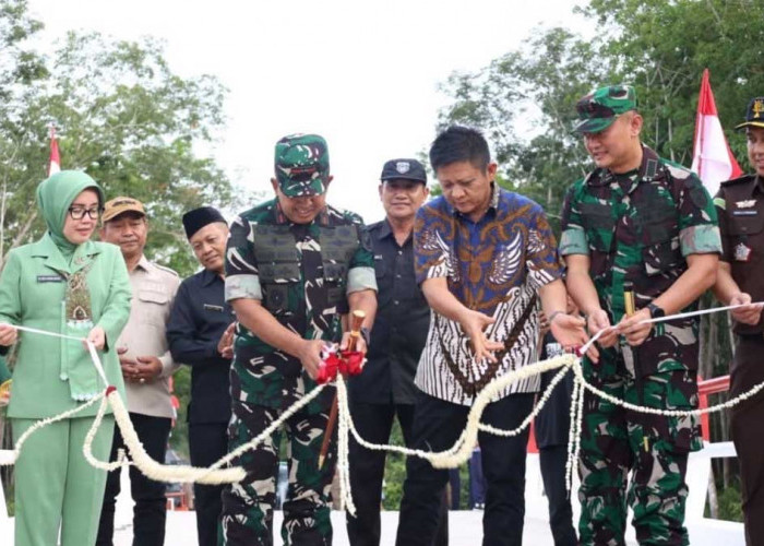 Warga Tak Perlu Putar Jauh Lagi, Jembatan Beton Garuda Resmi Diresmikan Danrem 044/Gapo dan Bupati OKU Timur