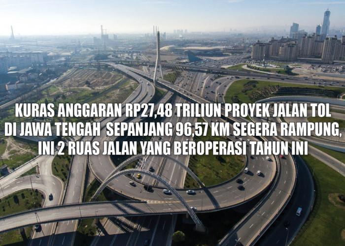 Kuras Anggaran Rp27,48 Triliun, Proyek Jalan Tol di Jawa Tengah Sepanjang 96,57 KM Siap Dilalui Tahun Ini