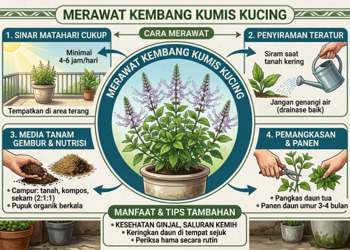 Cara Merawat Kembang Kumis Kucing Agar Tumbuh Subur dan Berbunga Indah