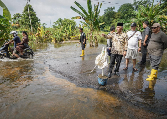 Ruas Jalan Menghubungkan Sekayu-Teladan Putus Akibat Banjir, Pemkab Muba Bakal Lakukan Ini