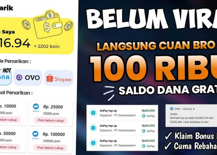 Aplikasi Penghasil Uang Terbaru 2025 Bagikan Saldo DANA Gratis Rp 100 Ribu, Kamu Sudah Download?